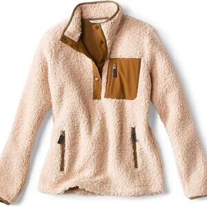 Mad River Sherpa Fleece Quarter-Snap Pullover in Natural